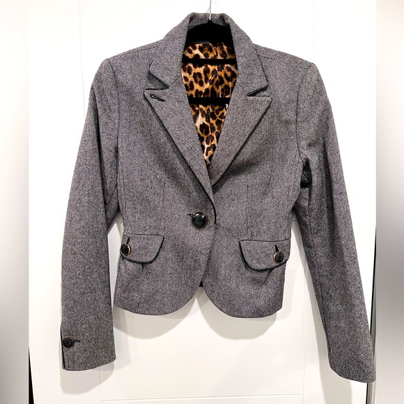 EXPRESS Black & White Tweed Blazer - Picture 5 of 5